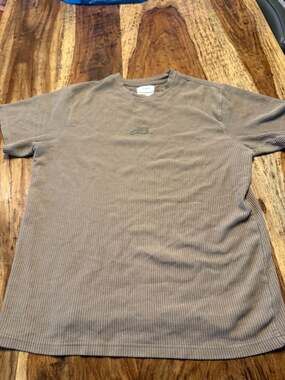 Public Supply Tokyo Relaxed Ribbed T-Shirt in Brown xl